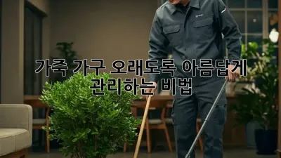 가죽 가구, 오래도록 아름답게 관리하는 비법!